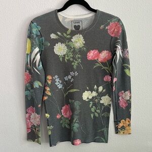 Love Couture Floral Long Sleeve Shirt